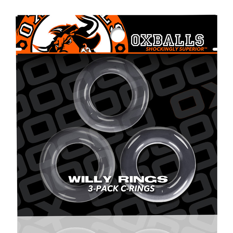 Oxballs Willy Rings 3-Pack Stretchy Clear Cockrings Set > Cock Ring > Sets Main image