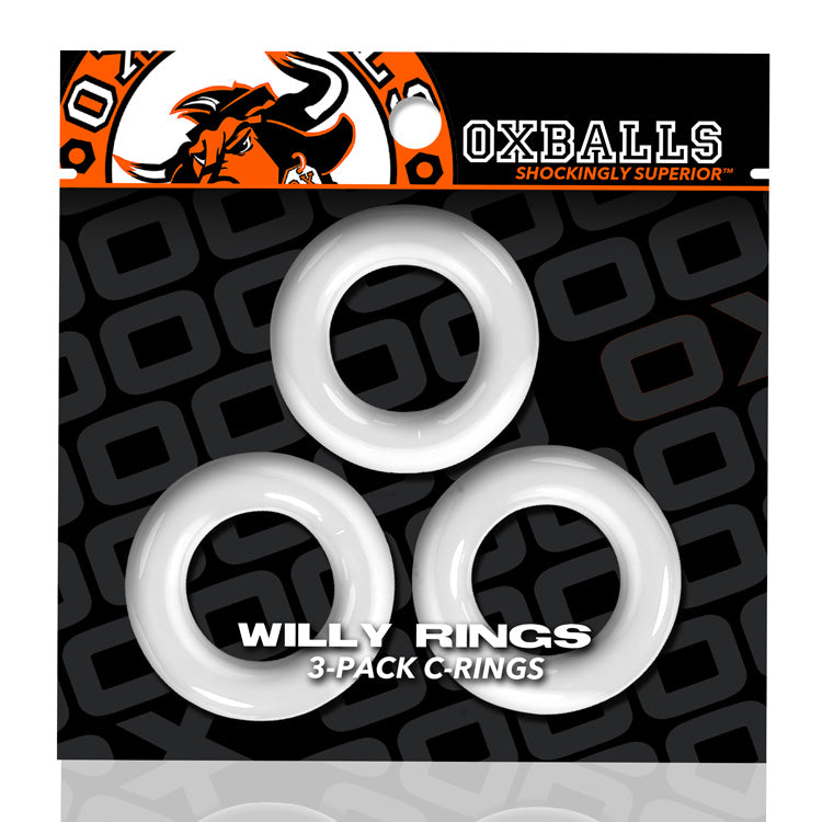Oxballs Willy Rings 3-Pack Stretchy Cock Rings White Set COCK RING Set