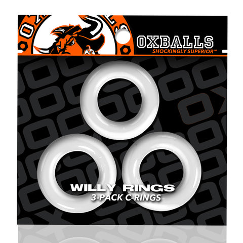 Oxballs Willy Rings 3-Pack Stretchy Cock Rings White Set COCK RING Set