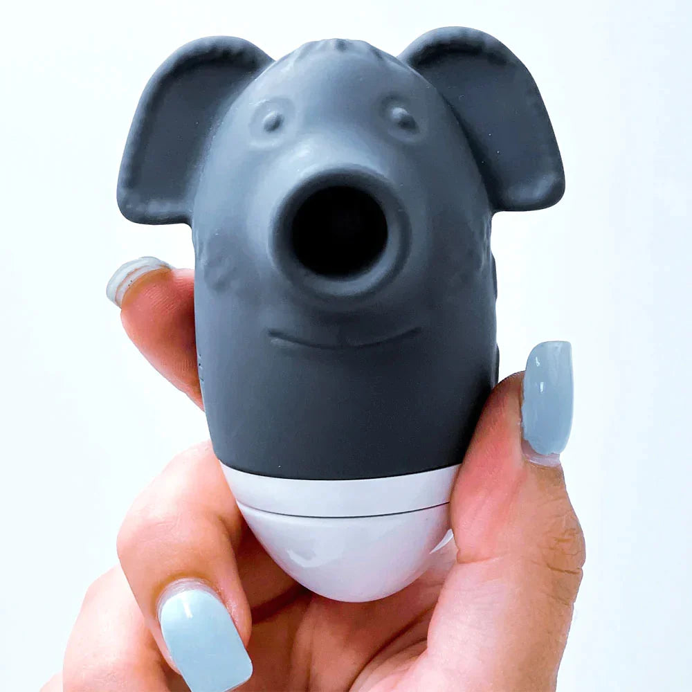 OzGasm Klitty Koala 3-in-1 Black Clitoral Stimulator with Sucker, Flicker, and Pulsator Functions > Vibrators > Ladies > Clitoral Vibrators and Stimulators