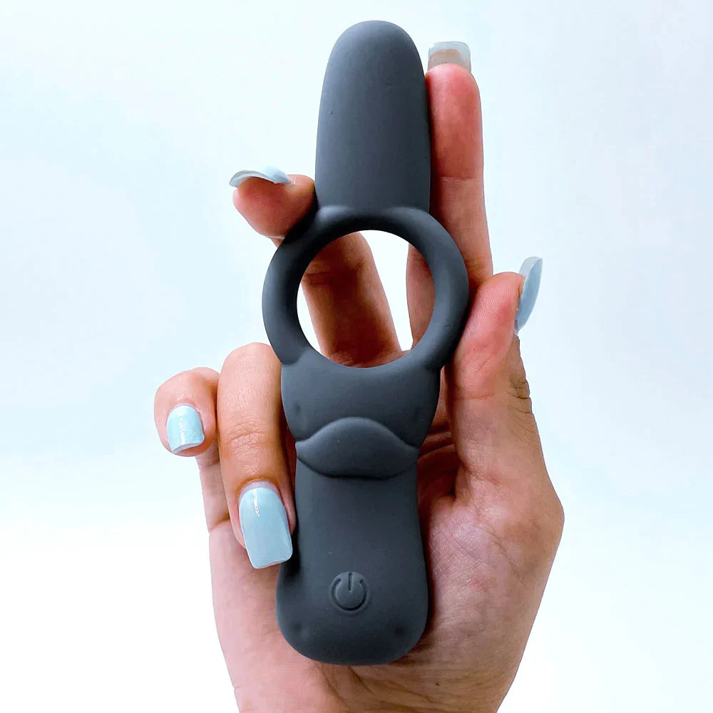 OzGasm Playapus Remote Control Cock Ring in Grey Silicone with Wireless Remote > Cock Ring > Vibrating