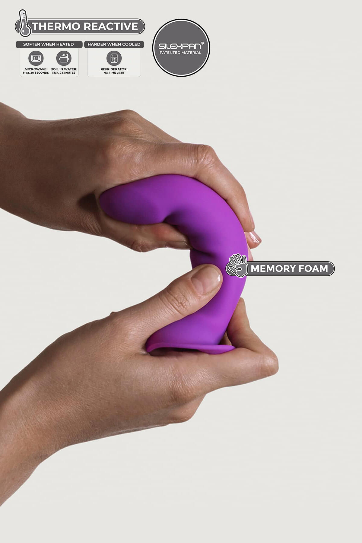 Adrien Lastic Hitsens 6 Purple Dual Density Silicone Dildo 5 Inch > Dildos > Slim Dildos