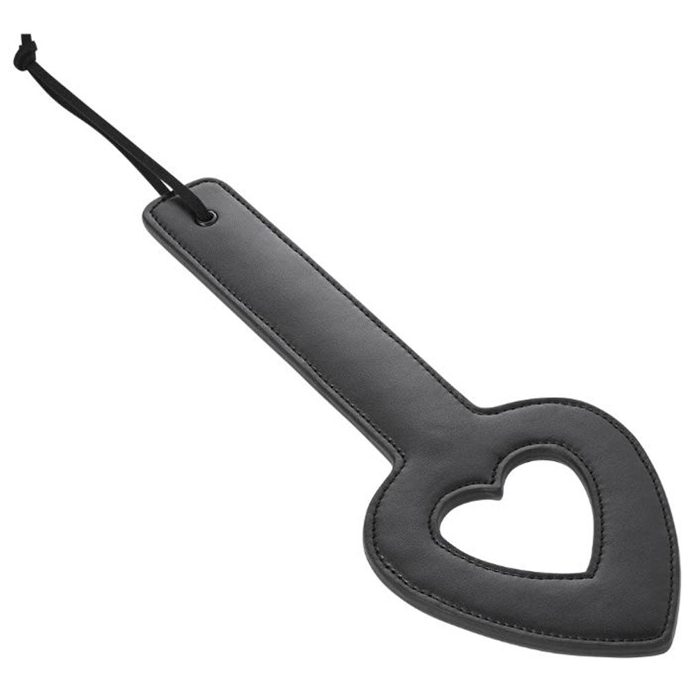 Sex & Mischief Shadow Heart Paddle (Black) – Impact Play Paddle with Adjustable Wrist Strap > Bondage Gear > Paddles