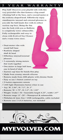 Evolved Ballistic 19 cm Vibrating Dong with Remote > Vibrators > Realistic Vibrators