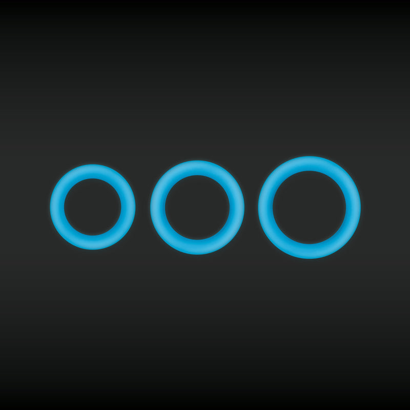Firefly Halo - Glow In Dark 60 mm Cock Ring - Blue > Cock Ring > Single