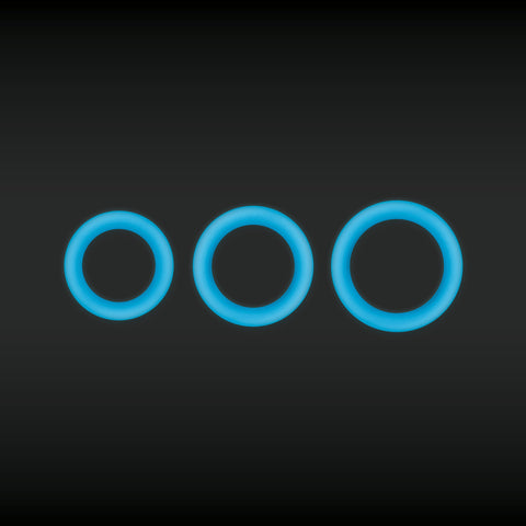 Firefly Halo - Glow In Dark 60 mm Cock Ring - Blue > Cock Ring > Single