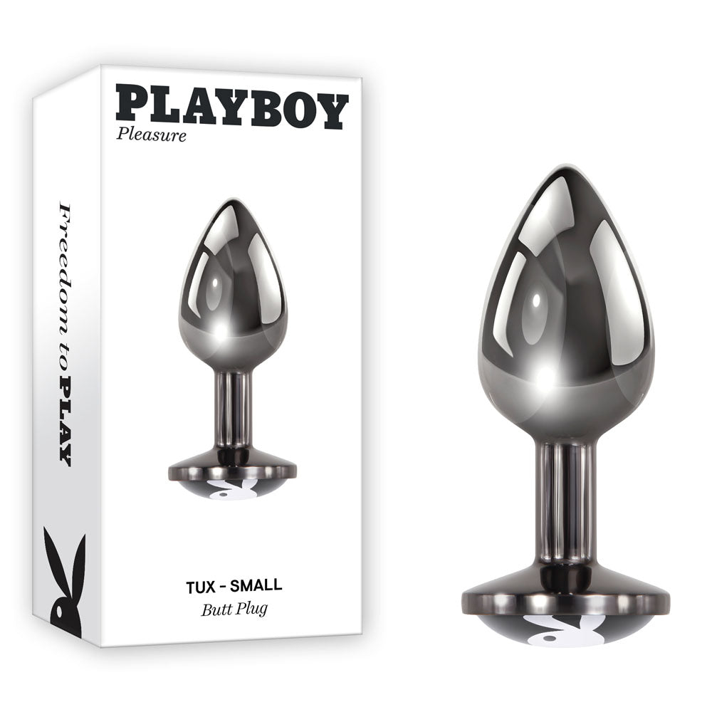 Playboy Pleasure Tux Small Metal Butt Plug 7.4 cm Size > Anal Range > Jewel Butt Plugs
