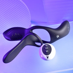 Playboy Pleasure The 3 Way USB Rechargeable Cock Ring 16.5 cm COCK RINGS