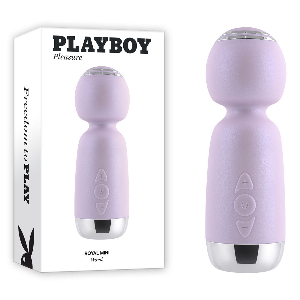 Playboy Pleasure ROYAL MINI Compact Wand Vibrator 10 Speeds Purple > Sex Toys > Mini Massagers