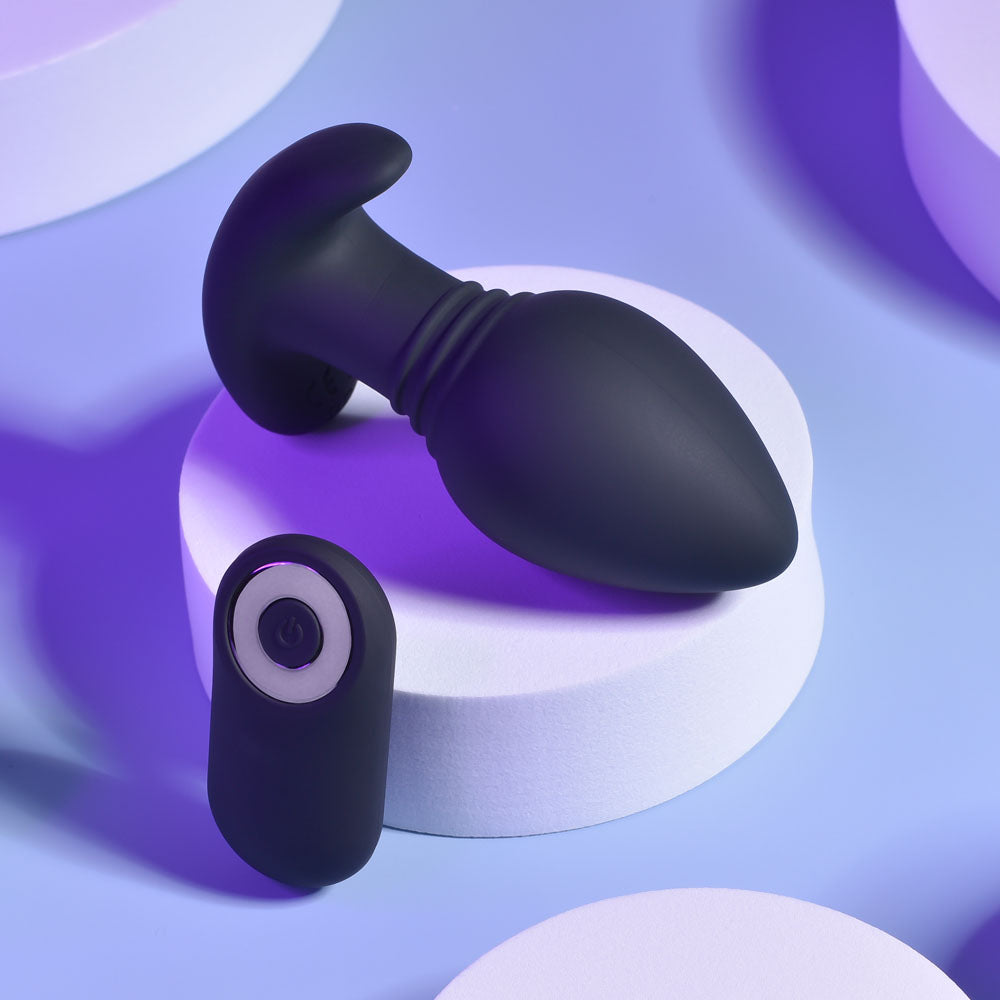 Playboy Pleasure PLUG & PLAY - 10.3 cm USB Rechargeable Vibrating Butt Plug with Wireless Remote > Anal Range > Vibrating Butt Plugs