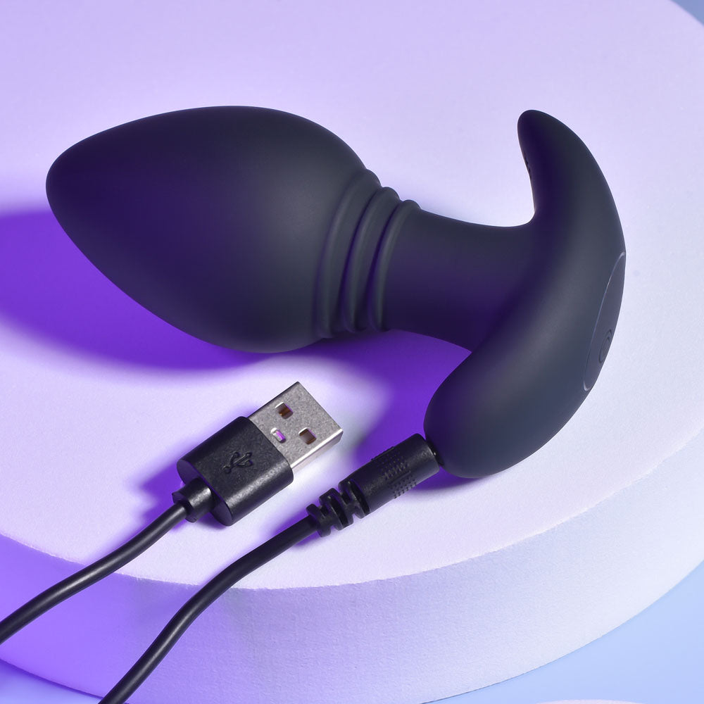 Playboy Pleasure PLUG & PLAY - 10.3 cm USB Rechargeable Vibrating Butt Plug with Wireless Remote > Anal Range > Vibrating Butt Plugs