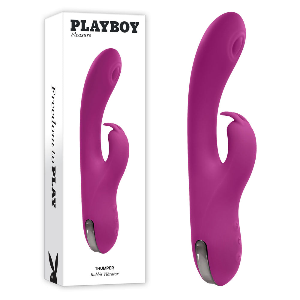 Playboy Pleasure THUMPER Velvet Silicone Rabbit Vibrator > Vibrators > Ladies > Rabbit
