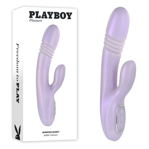Playboy Pleasure BUMPING BUNNY Rabbit Vibrator 22.9cm White VIBRATORS-RABBIT