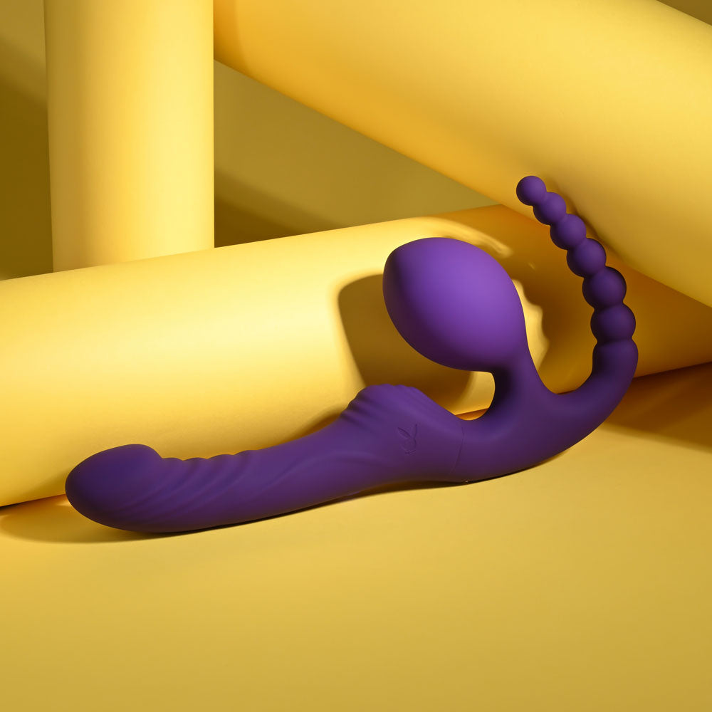 Playboy Pleasure Hug It Out – 29 cm USB Rechargeable Strapless Strap-On > Dildos > Strapless Strap Ons