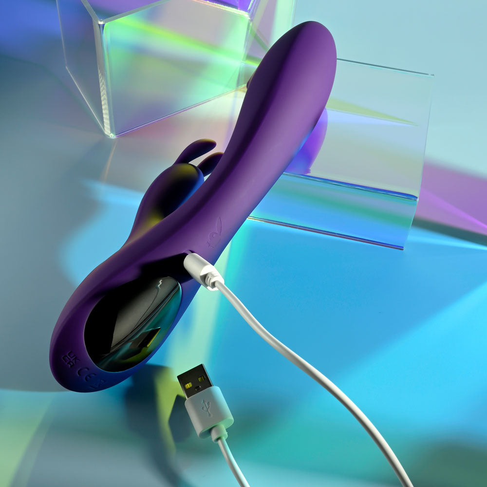 Playboy Pleasure ON REPEAT 19.7cm Rabbit Vibrator with Beads > Vibrators > Ladies > Rabbit