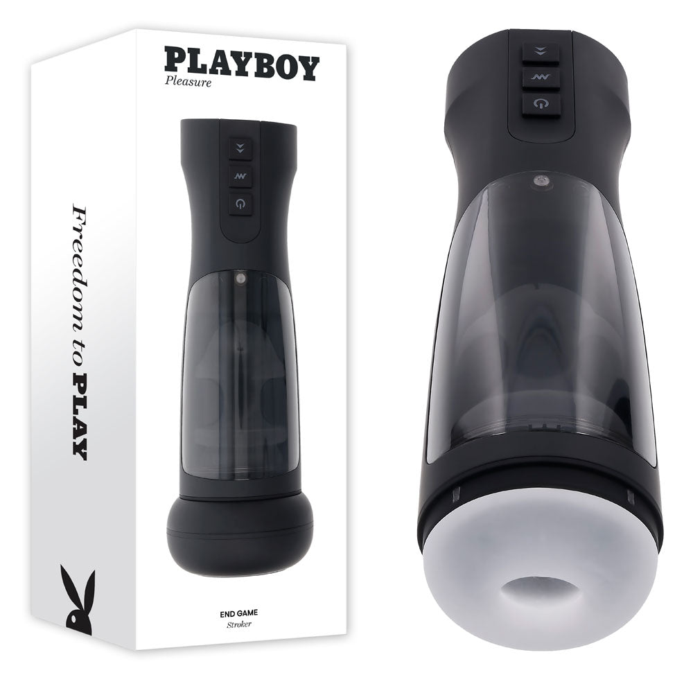 Playboy Pleasure End Game Vibrating Self Sanitizing Stroker Default Title > Sex Toys For Men > Masturbators Premium