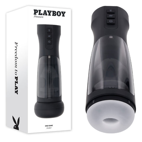 Playboy Pleasure End Game USB Rechargeable Vibrating Self Sanitizing Stroker Default Title Strokers - Auto