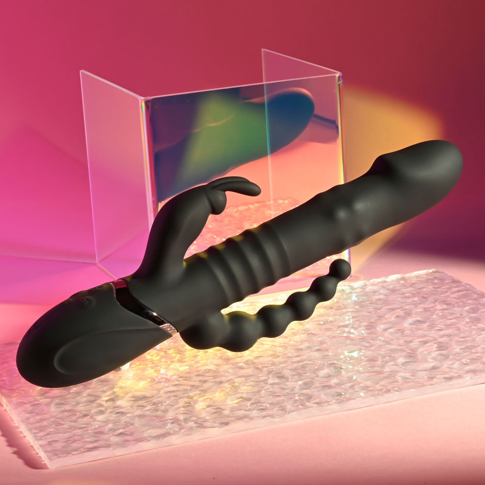 Playboy Pleasure BIG BUNNY ENERGY -  26.2 cm USB Rechargeable Rabbit Vibrator with Anal Beads Secondary image