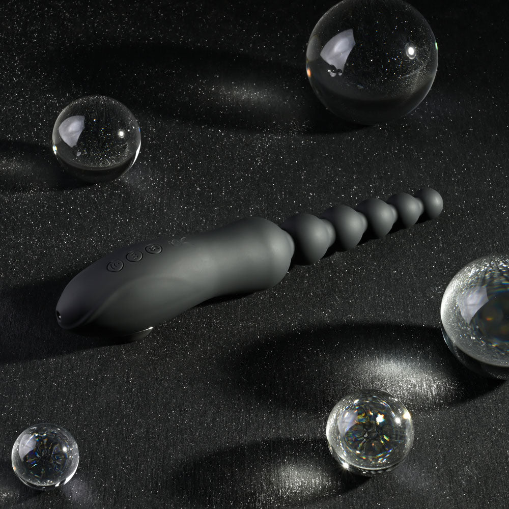 Playboy Pleasure LET IT BEAD - 23.1 cm USB Rechargeable Vibrating Anal Beads with Clitoral Suction > Anal Range > Anal Beads