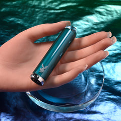 Playboy Pleasure EMERALD -  Rechargeable Glass Tipped Bullet