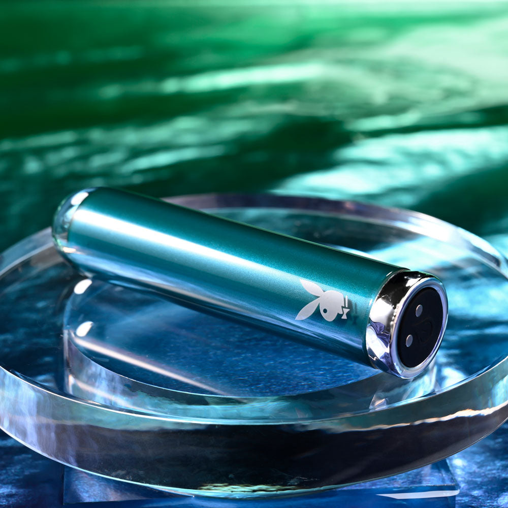 Playboy Pleasure EMERALD -  Rechargeable Glass Tipped Bullet