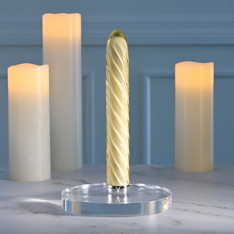 Playboy Pleasure Twist of Fate 17.5 cm Glass USB Vibrator Vibrators