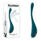 Playboy Pleasure Pinpoint Perfection – USB Rechargeable 19.3 cm Poseable Slim Vibrator Green > Sex Toys For Ladies > Clitoral Vibrators and Stimulators