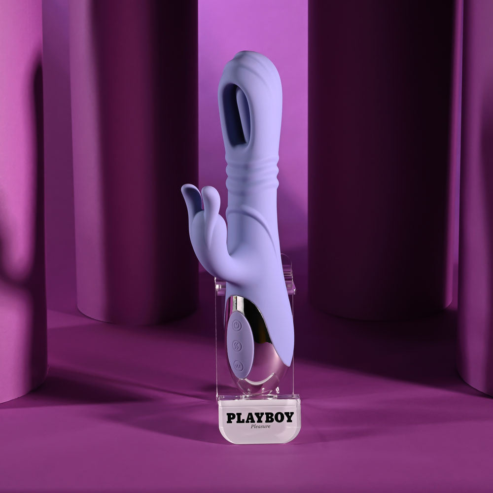 Playboy Pleasure Tap Me In – USB Rechargeable 24.2 cm Rabbit Vibrator Secondary image