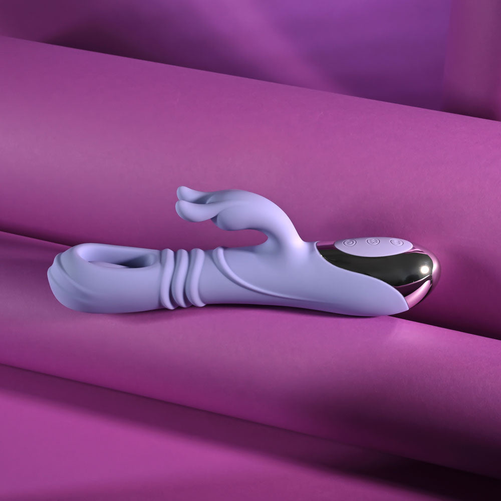 Playboy Pleasure Tap Me In – USB Rechargeable 24.2 cm Rabbit Vibrator > Vibrators > Ladies > Rabbit