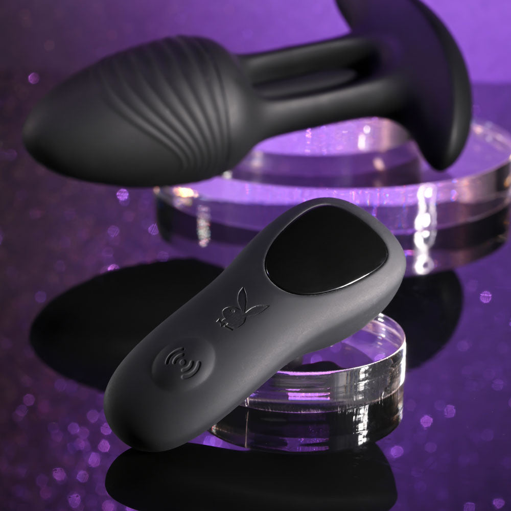 Playboy Pleasure Rim Shot – 11.4 cm USB Rechargeable Vibrating Butt Plug > Anal Range > Vibrating Butt Plugs