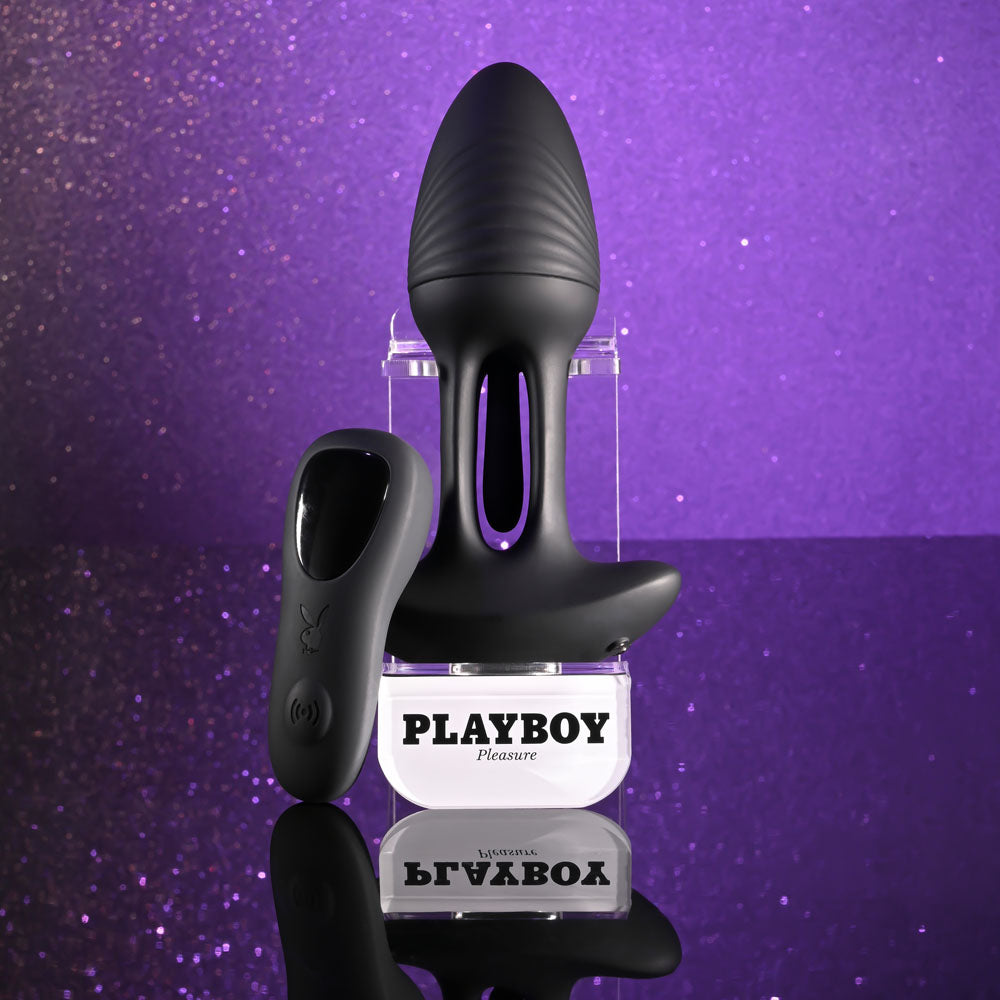 Playboy Pleasure Rim Shot – 11.4 cm USB Rechargeable Vibrating Butt Plug > Anal Range > Vibrating Butt Plugs