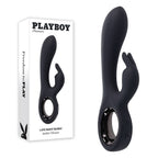 Playboy Pleasure Late Night Bunny 20 cm Rabbit Vibrator Black > Vibrators > Ladies > Rabbit