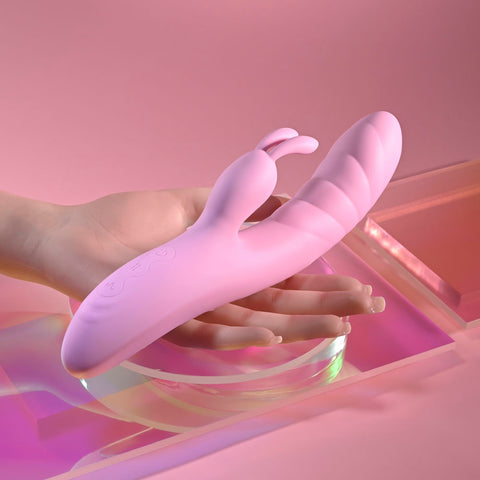Playboy Pleasure RUB ME RIGHT - 23.2 cm USB Rechargeable Thrusting Rabbit Vibrator VIBRATORS