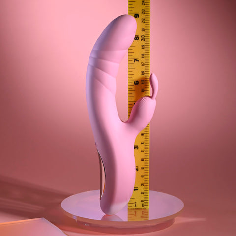 Playboy Pleasure RUB ME RIGHT - 23.2 cm USB Rechargeable Thrusting Rabbit Vibrator VIBRATORS