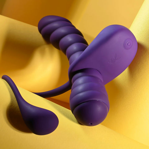 Playboy Pleasure TWISTED PLAYGROUND - USB Rechargeable Vibrator and Cock Ring Kit KITS
