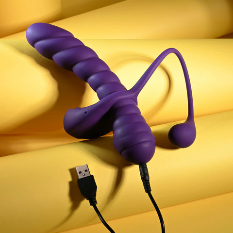 Playboy Pleasure TWISTED PLAYGROUND - USB Rechargeable Vibrator and Cock Ring Kit KITS
