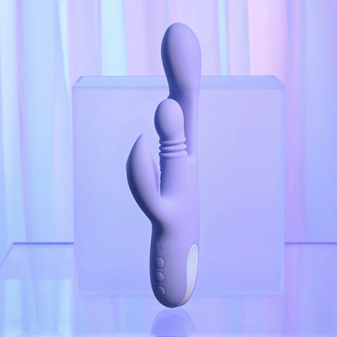 Playboy Pleasure NUBBIN RUBBIN - 24.1 cm USB Rechargeable Thrusting Rabbit Vibrator VIBRATORS