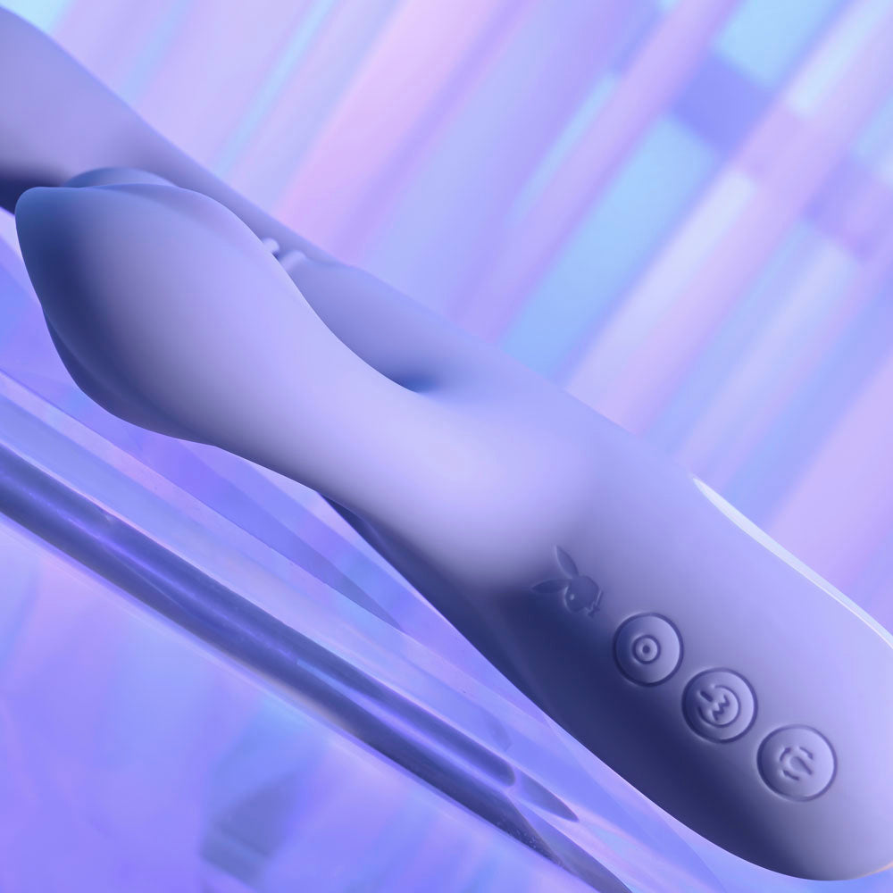 Playboy Pleasure NUBBIN RUBBIN - 24.1 cm USB Rechargeable Thrusting Rabbit Vibrator VIBRATORS