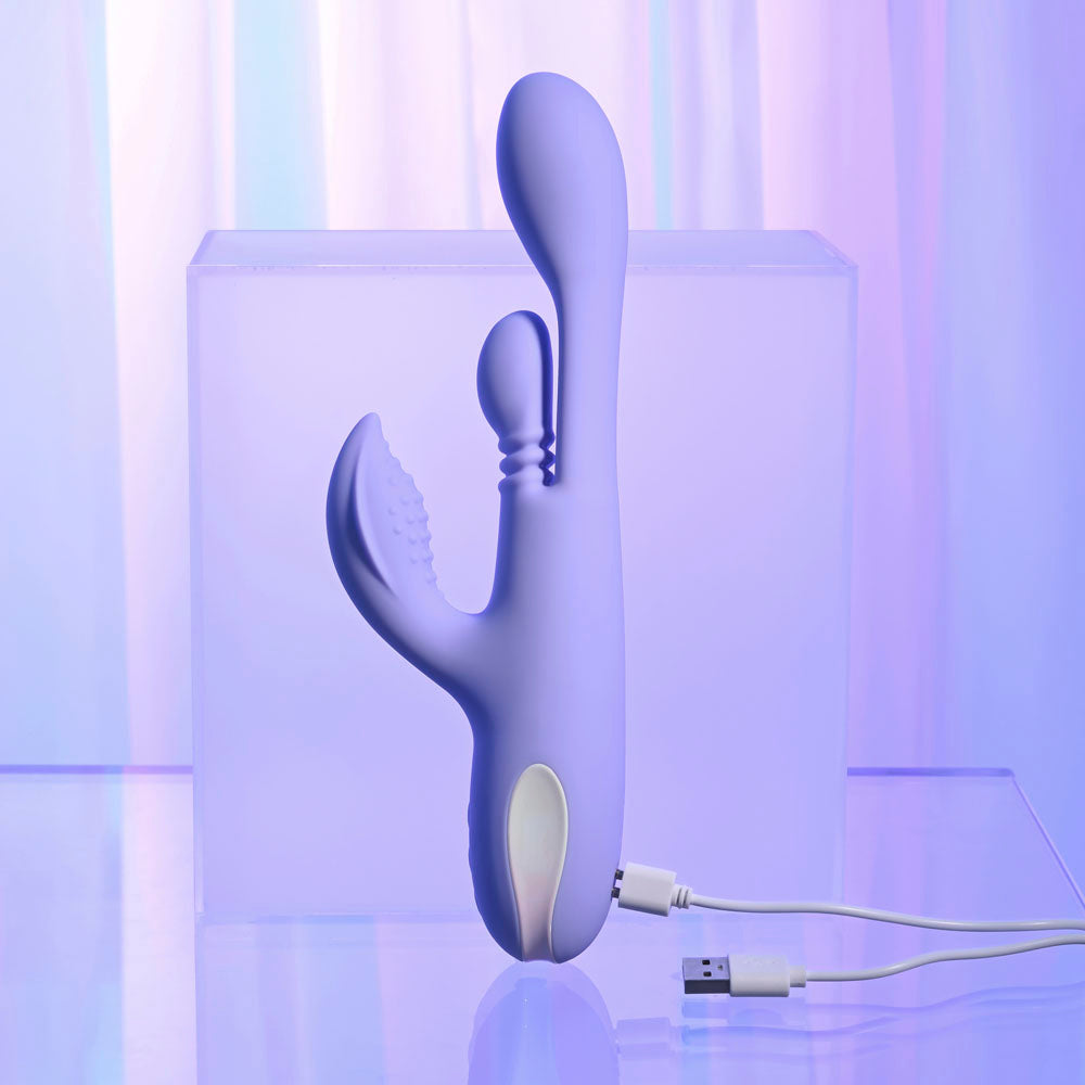 Playboy Pleasure NUBBIN RUBBIN - 24.1 cm USB Rechargeable Thrusting Rabbit Vibrator VIBRATORS
