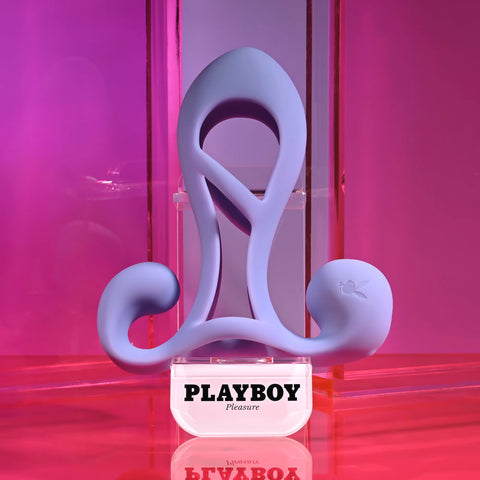 Playboy Pleasure FANTASY CAGE - USB Rechargeable Vibrating Penis Sleeve SLEEVES