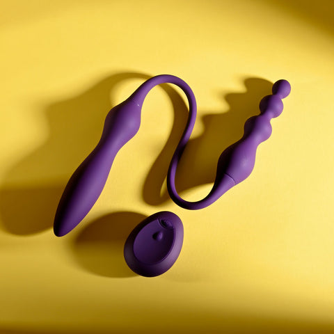 Playboy Pleasure This & That – USB Rechargeable Flexible Dual-Ended Vibrator 60 cm VIBRATORS - MULTI
