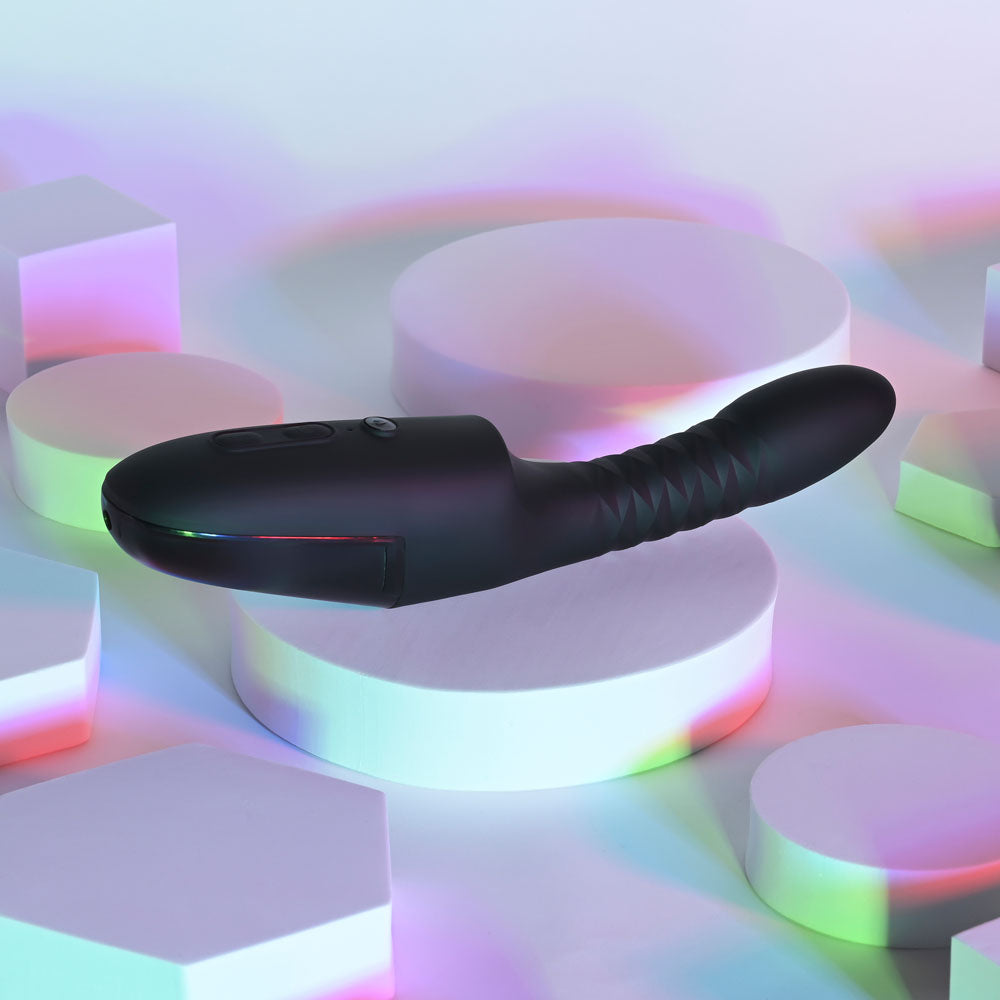 Playboy Pleasure Overdrive – 28.2 cm USB Rechargeable Thrusting Vibrator > Vibrators > Standard Vibrators