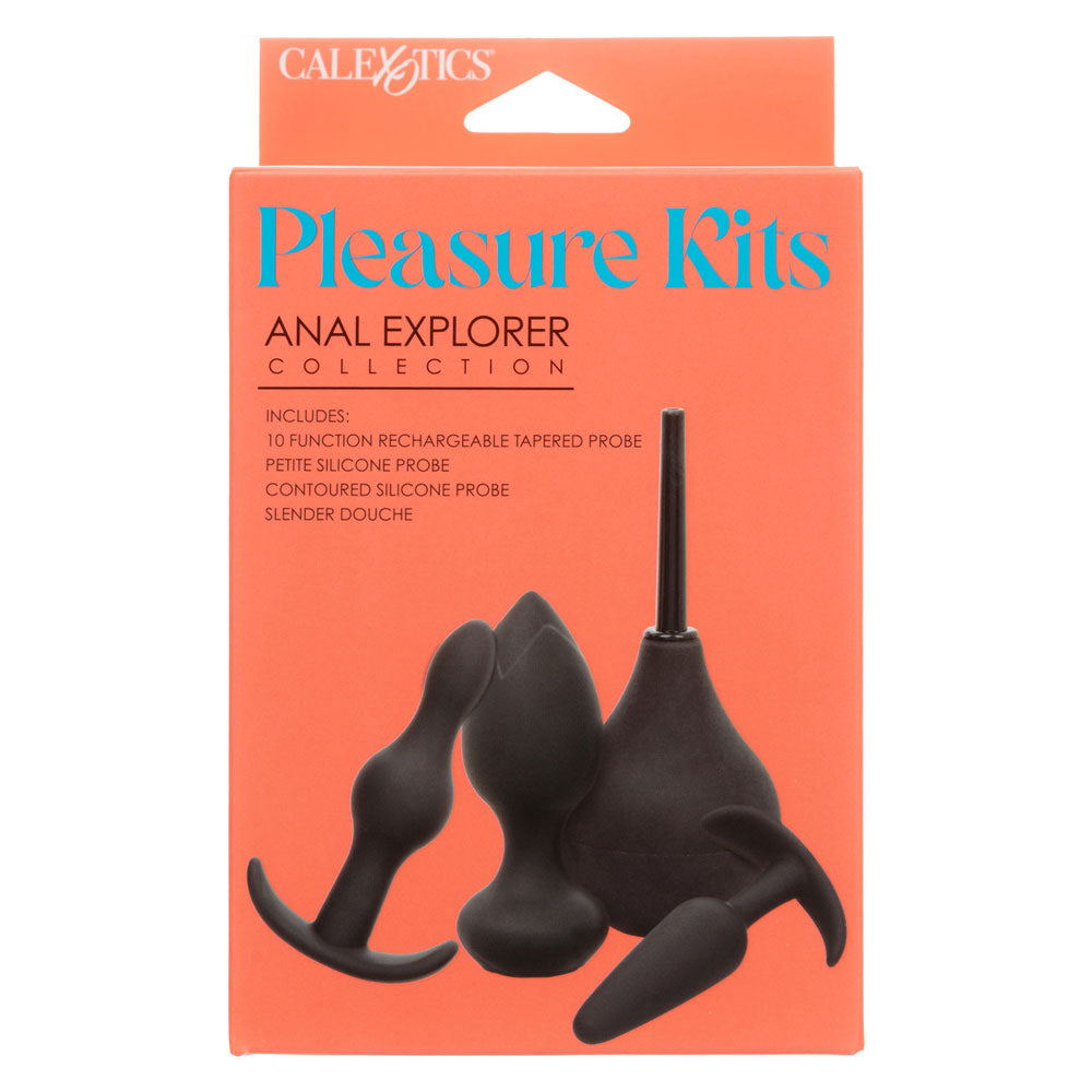 Pleasure Kits Anal Explorer Collection (Black) – Anal Toy Kit > Anal Range > Butt Plug Kits