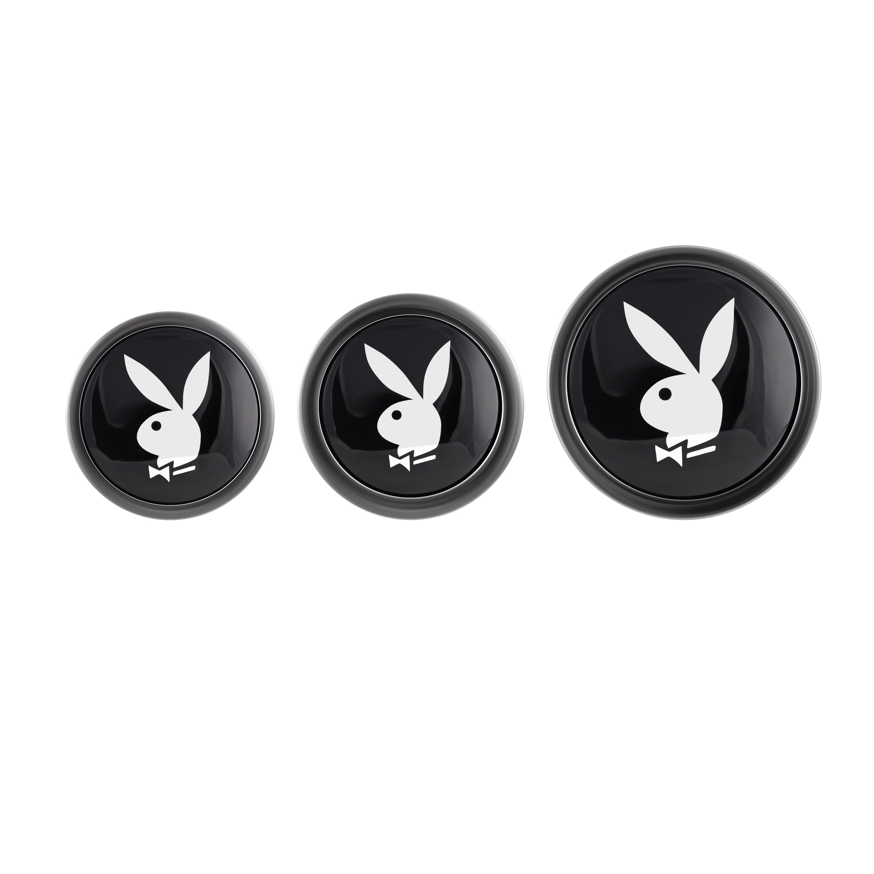 Playboy Pleasure 3 Ways Hematite Plated Metal Anal Plug Set > Anal Range > Butt Plug Kits