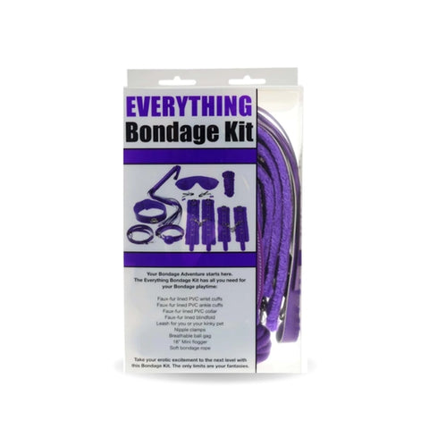 Bizarre Video Everything Bondage Kit Purple Faux-Fur Lined PVC Restraints and Accessories Default Title > Bondage Gear > Bondage Kits