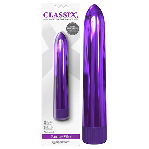 Classix Metallic Rocket Vibe – 7 Inch Vibrator Purple > Vibrators > Standard Vibrators