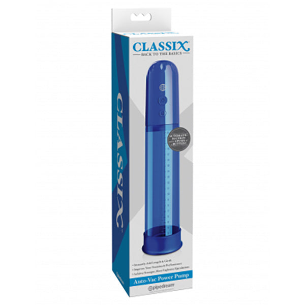 Classix Auto Vac Power Pump Powered Penis Pump Blue PUMPS Male Electric