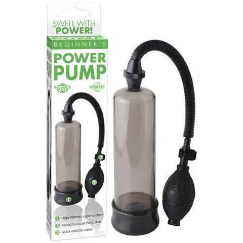 Beginner's Power Pump Smoke Penis Pump - 7.5" x 2.1" Insertable Black > Pumps > Penis Pumps