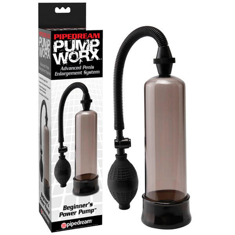 Pump Worx Beginner Power Pump Smoke Penis Pump - 7.5" x 2.1" Insertable Black > Pumps > Penis Pumps
