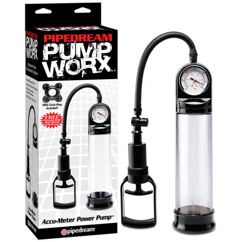 Pump Worx Accu-Meter Power Penis Pump for Male Enhancement Black Clear > Pumps > Penis Pumps Performance